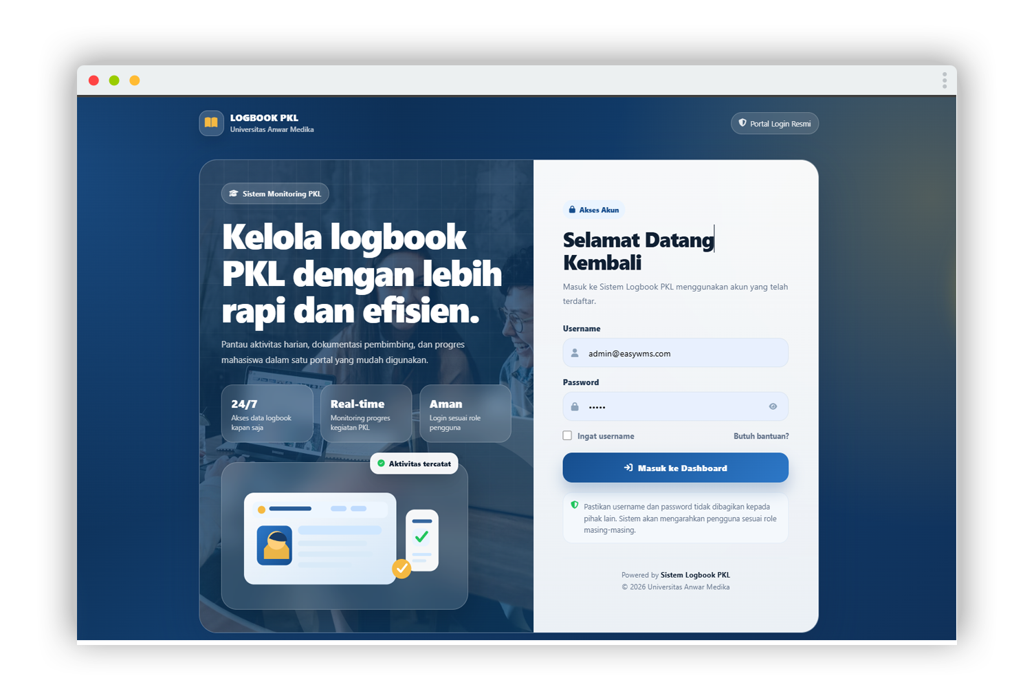 Sistem PKL Universitas Anwar Medika