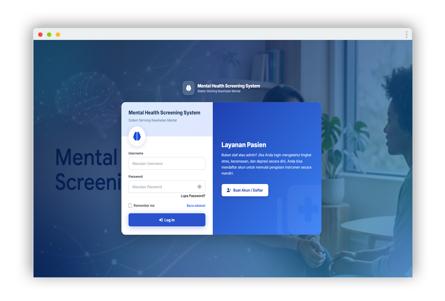 Mental Health Screening System Sistem Skrining Kesehatan Mental